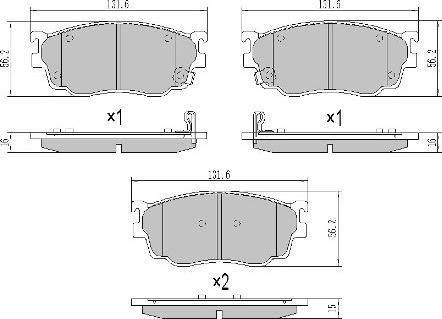 FREMAX FBP-1262 - Kit de plaquettes de frein, frein à disque cwaw.fr