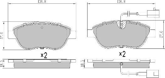 FREMAX FBP-1219 - Kit de plaquettes de frein, frein à disque cwaw.fr