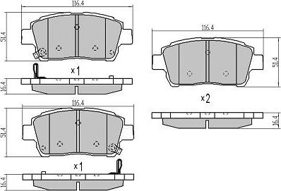 FREMAX FBP-1211 - Kit de plaquettes de frein, frein à disque cwaw.fr