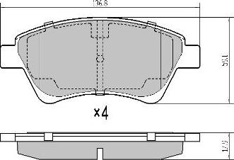 FREMAX FBP-1281 - Kit de plaquettes de frein, frein à disque cwaw.fr