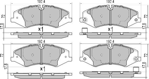 FREMAX FBP-1746 - Kit de plaquettes de frein, frein à disque cwaw.fr