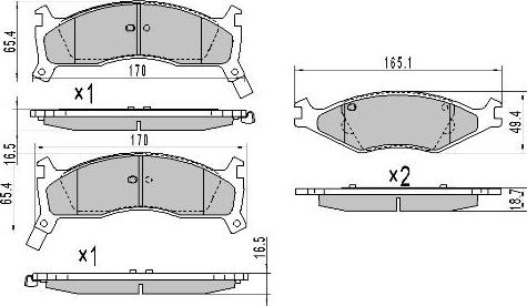 FREMAX FBP-1759 - Kit de plaquettes de frein, frein à disque cwaw.fr