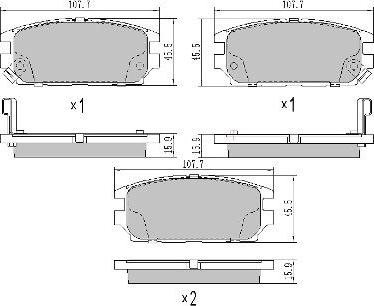 FREMAX FBP-1752 - Kit de plaquettes de frein, frein à disque cwaw.fr