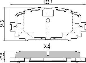 FREMAX FBP-1708 - Kit de plaquettes de frein, frein à disque cwaw.fr