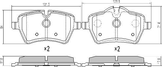 FREMAX FBP-1707 - Kit de plaquettes de frein, frein à disque cwaw.fr