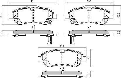 FREMAX FBP-1716 - Kit de plaquettes de frein, frein à disque cwaw.fr