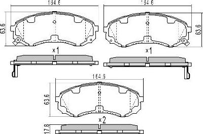 FREMAX FBP-1711 - Kit de plaquettes de frein, frein à disque cwaw.fr