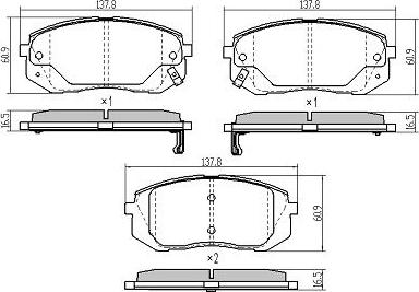 FREMAX FBP-1713 - Kit de plaquettes de frein, frein à disque cwaw.fr