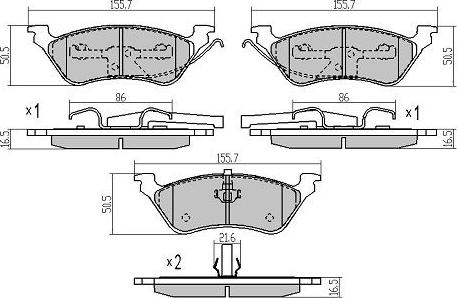 FREMAX FBP-1731 - Kit de plaquettes de frein, frein à disque cwaw.fr