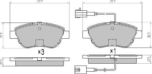 FREMAX FBP-1726 - Kit de plaquettes de frein, frein à disque cwaw.fr