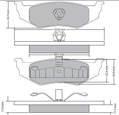 FREMAX FBP-1728 - Kit de plaquettes de frein, frein à disque cwaw.fr