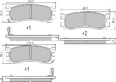 FREMAX FBP-1774 - Kit de plaquettes de frein, frein à disque cwaw.fr