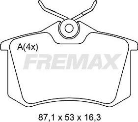 FREMAX FBP-2597 - Kit de plaquettes de frein, frein à disque cwaw.fr