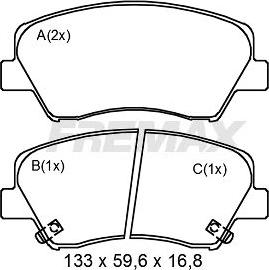 FREMAX FBP-2502 - Kit de plaquettes de frein, frein à disque cwaw.fr