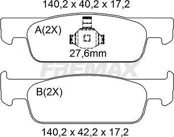 FREMAX FBP-2510 - Kit de plaquettes de frein, frein à disque cwaw.fr