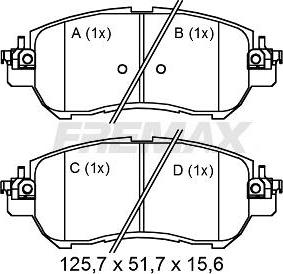 FREMAX FBP-2603 - Kit de plaquettes de frein, frein à disque cwaw.fr