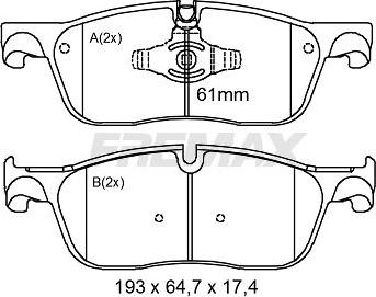 FREMAX FBP-2616 - Kit de plaquettes de frein, frein à disque cwaw.fr