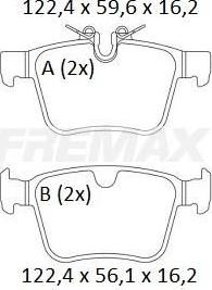 FREMAX FBP-2617 - Kit de plaquettes de frein, frein à disque cwaw.fr