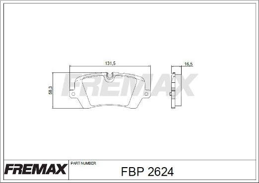 FREMAX FBP-2624 - Kit de plaquettes de frein, frein à disque cwaw.fr