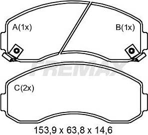 FREMAX FBP-2063 - Kit de plaquettes de frein, frein à disque cwaw.fr