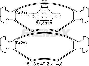 FREMAX FBP-2004 - Kit de plaquettes de frein, frein à disque cwaw.fr