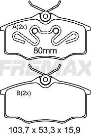 FREMAX FBP-2011 - Kit de plaquettes de frein, frein à disque cwaw.fr