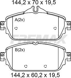 FREMAX FBP-2107 - Kit de plaquettes de frein, frein à disque cwaw.fr