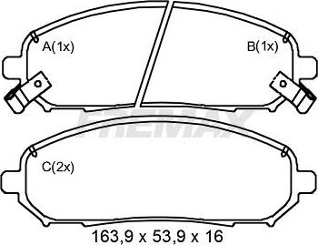 FREMAX FBP-2134 - Kit de plaquettes de frein, frein à disque cwaw.fr