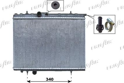 Frigair 0108.3072 - Radiateur, refroidissement du moteur cwaw.fr