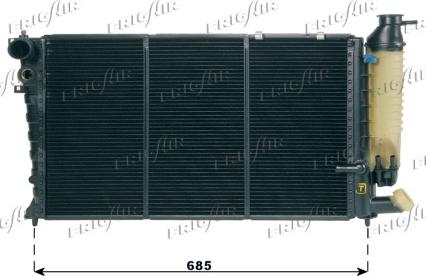 Frigair 0108.3363 - Radiateur, refroidissement du moteur cwaw.fr