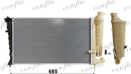 Frigair 0108.2055 - Radiateur, refroidissement du moteur cwaw.fr