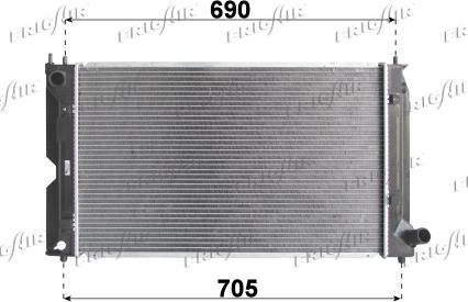 Frigair 0115.3143 - Radiateur, refroidissement du moteur cwaw.fr