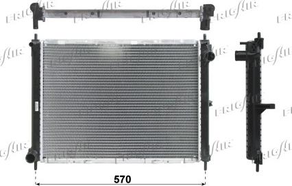 Frigair 0121.3024 - Radiateur, refroidissement du moteur cwaw.fr