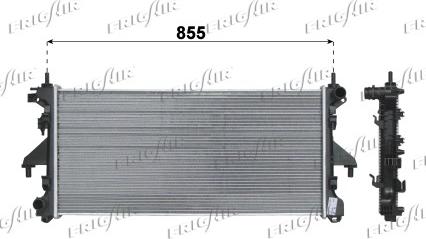 Frigair 0204.2039 - Radiateur, refroidissement du moteur cwaw.fr