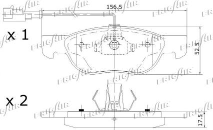 Frigair PD04.512 - Kit de plaquettes de frein, frein à disque cwaw.fr