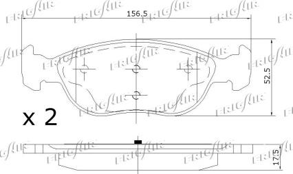 Frigair PD04.512 - Kit de plaquettes de frein, frein à disque cwaw.fr