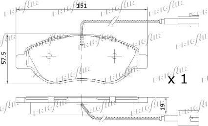 Frigair PD04.525 - Kit de plaquettes de frein, frein à disque cwaw.fr