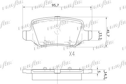 Frigair PD06.504 - Kit de plaquettes de frein, frein à disque cwaw.fr