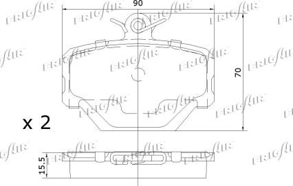 Frigair PD06.502 - Kit de plaquettes de frein, frein à disque cwaw.fr