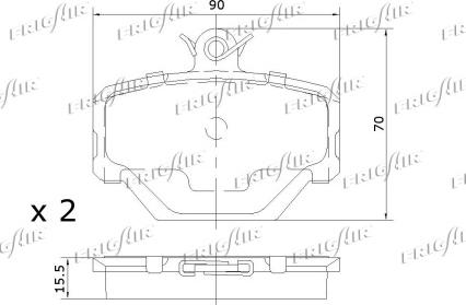 Frigair PD06.502 - Kit de plaquettes de frein, frein à disque cwaw.fr