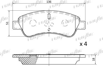 Frigair PD03.501 - Kit de plaquettes de frein, frein à disque cwaw.fr