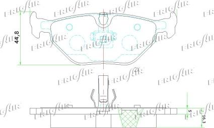 Frigair PD02.511 - Kit de plaquettes de frein, frein à disque cwaw.fr