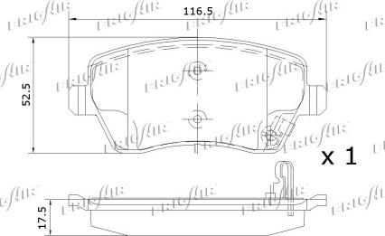 Frigair PD07.502 - Kit de plaquettes de frein, frein à disque cwaw.fr