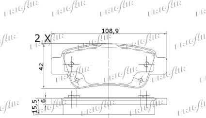 Frigair PD19.508 - Kit de plaquettes de frein, frein à disque cwaw.fr