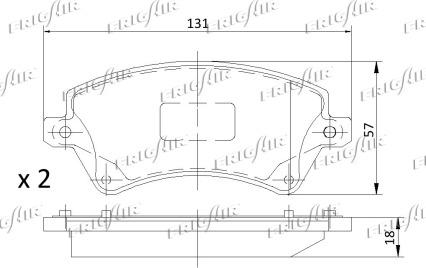 Frigair PD15.502 - Kit de plaquettes de frein, frein à disque cwaw.fr