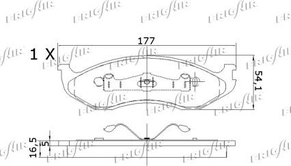 Frigair PD18.509 - Kit de plaquettes de frein, frein à disque cwaw.fr