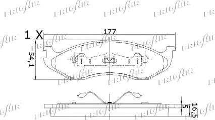 Frigair PD18.509 - Kit de plaquettes de frein, frein à disque cwaw.fr