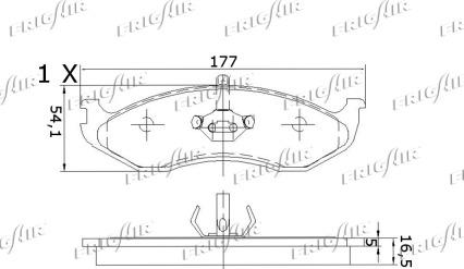 Frigair PD18.509 - Kit de plaquettes de frein, frein à disque cwaw.fr