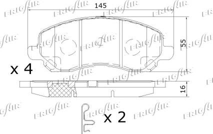 Frigair PD18.512 - Kit de plaquettes de frein, frein à disque cwaw.fr