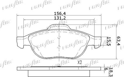 Frigair PD13.503 - Kit de plaquettes de frein, frein à disque cwaw.fr